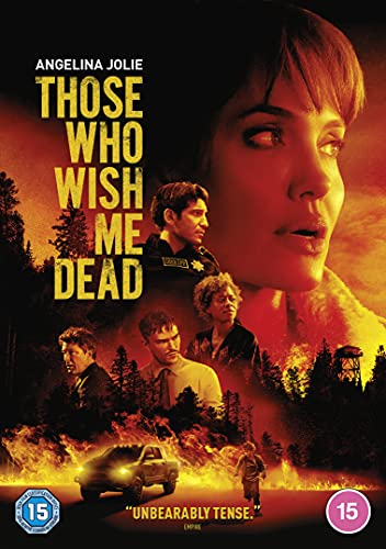 DVD cover for "Those Who Wish Me Dead" featuring Angelina Jolie.