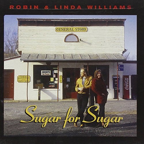 "Album cover with a man and woman standing in front of a general store."
