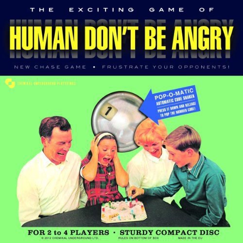 Vintage game box for "Human Don't Be Angry" featuring a family and a cube.