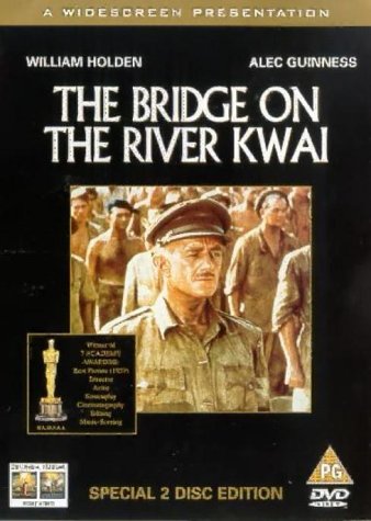 DVD cover for The Bridge on the River Kwai featuring a soldier in uniform.