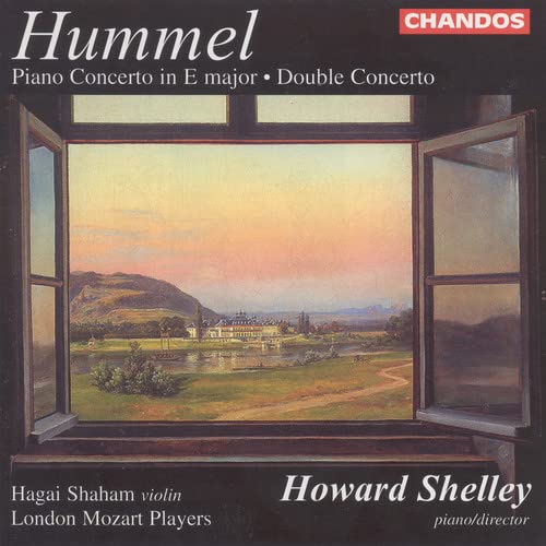 CD cover: landscape painting viewed through open window frames.