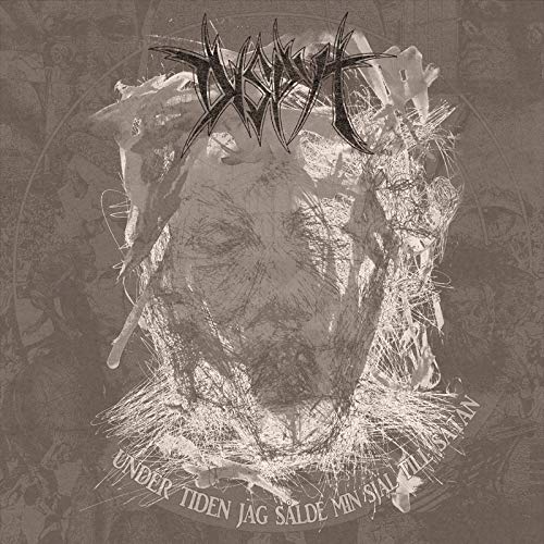 Dark, textured CD cover with spiky band logo and distressed face illustration.
