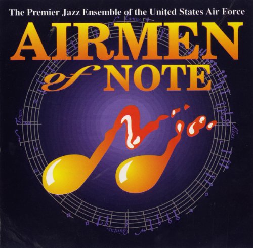 CD cover for "Airmen of Note" featuring musical notes and text.
