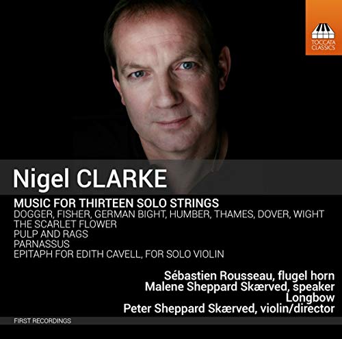 CD cover featuring portrait of composer Nigel Clarke, black background.
