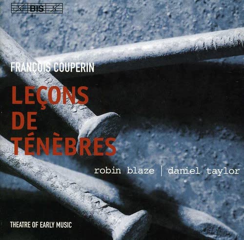 CD cover for Couperin’s *Leçons de Ténèbres* with a blurred, textured background.