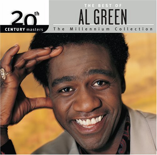 CD cover featuring a smiling portrait of Al Green, with text overlays.