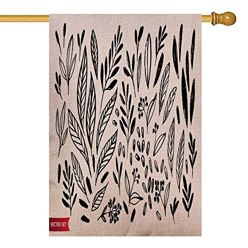 Vinyl record album cover with black and white botanical illustration.