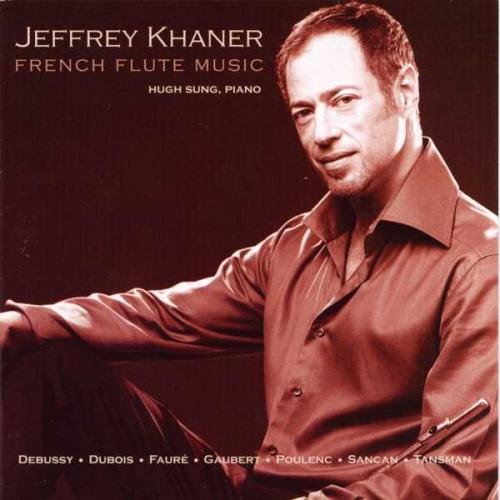 "CD cover featuring a man holding a flute, with text listing composers."