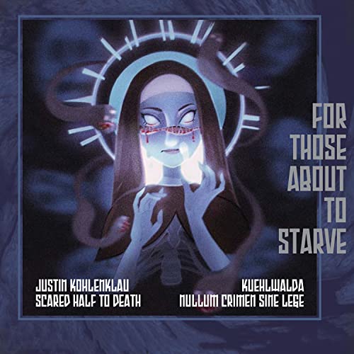 CD cover: ghostly woman with halo and text, dark blue background.
