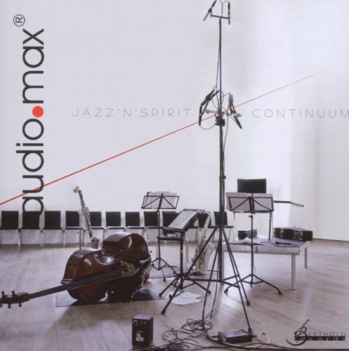 "CD cover featuring a cello and music stands in a recording studio."