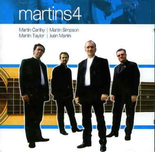 CD cover featuring four men in dark suits, musicians Martins4.