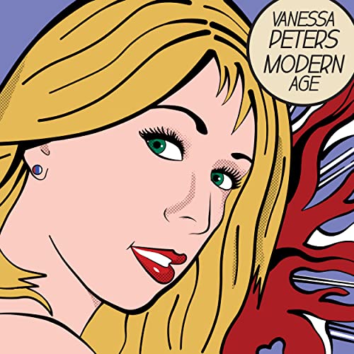 Pop art style CD cover featuring a blonde woman and red flames.