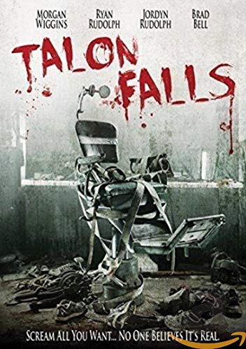 Talon Falls" DVD cover featuring an electric chair in a dilapidated room.