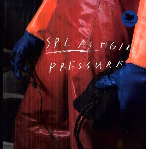 Vinyl record cover: person in red raincoat, blue gloves, dark background.