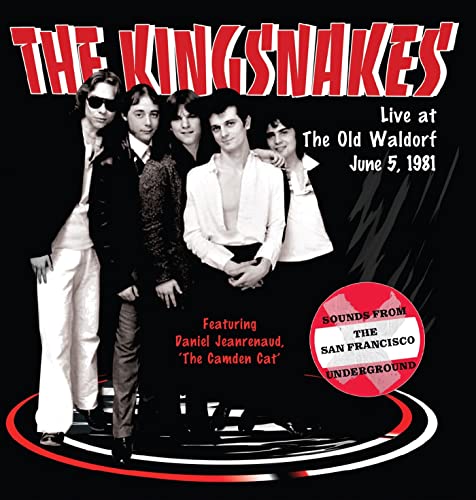 CD cover for The Kingsnakes’ 1981 live album, featuring a band portrait.