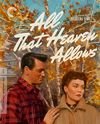1955 film poster: couple in autumn landscape, titled "All That Heaven Allows".