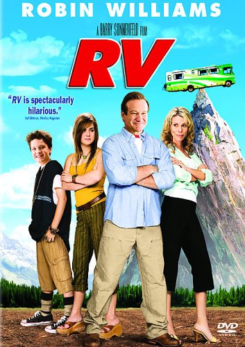 RV" DVD cover featuring a family and an RV in a landscape.