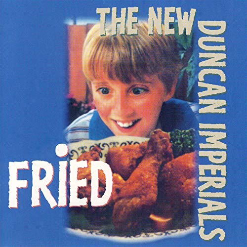 CD cover featuring a young boy with fried chicken.
