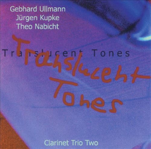 CD cover with purple abstract art and text "Translucent Tones Clarinet Trio Two".