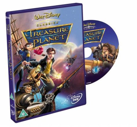 Treasure Planet DVD case and disc featuring characters from the film.