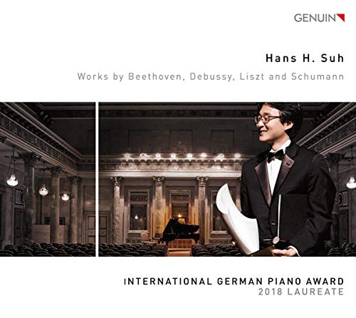 CD cover featuring violinist Hans H. Suh in concert attire.