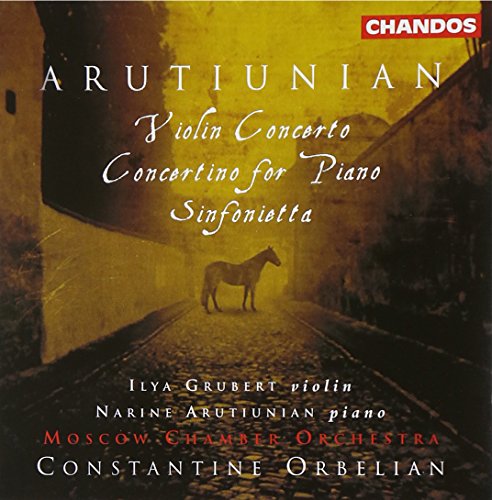 CD cover with a horse in a cobblestone alleyway, yellow-toned image.