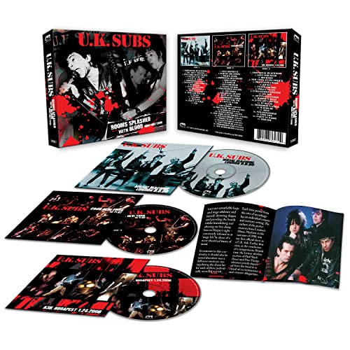 UK Subs "Rooms Splashed with Blood" CD box set with three discs and booklet.