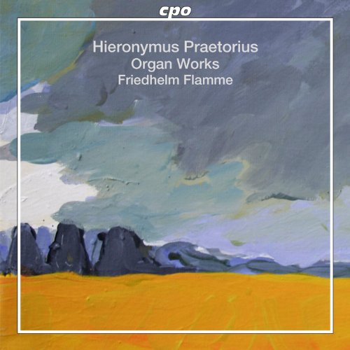CD cover with abstract landscape painting and white text overlay.