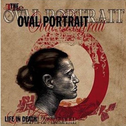 "Oval Portrait" CD cover featuring a woman's profile surrounded by red, ornate "C" shape.