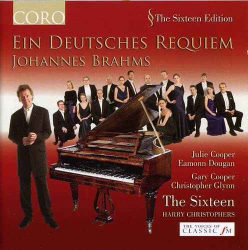 CD cover for "Ein Deutsches Requiem" by Brahms, featuring musicians.