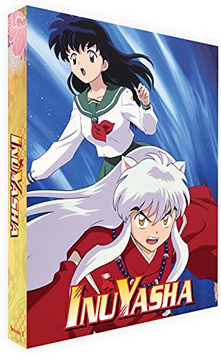 Inuyasha Blu-ray cover featuring Inuyasha, Kagome, and Shippo against a blue background.