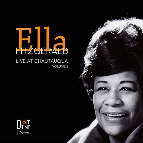 Ella Fitzgerald CD cover featuring a black-and-white portrait of Ella smiling.