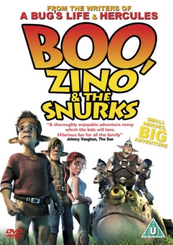 "Boo Zino & The Snurks DVD cover featuring animated characters in a grassy scene."