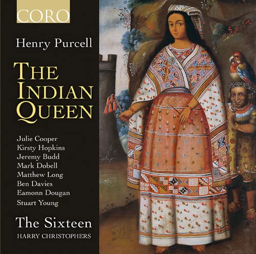 CD cover for Purcell’s “The Indian Queen” featuring historical portraiture.