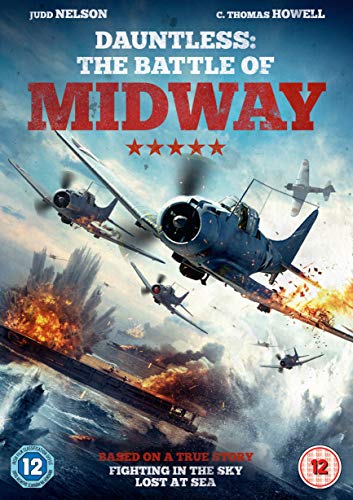 DVD cover for "Dauntless: The Battle of Midway" showing planes attacking a burning ship.