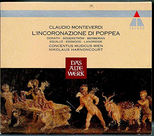 CD case for Monteverdi’s “L’Incoronazione di Poppea” with classical artwork.