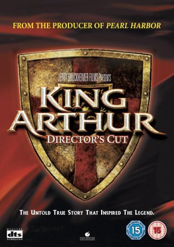 DVD cover for "King Arthur" with a shield and red background.