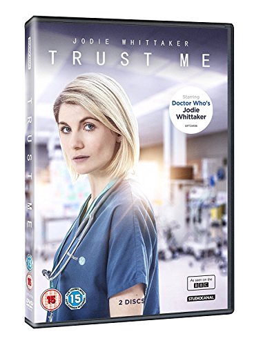 DVD cover for āTrust Meā featuring Jodie Whittaker as a doctor.