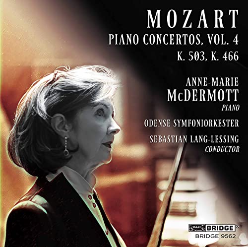 CD cover featuring pianist Anne-Marie McDermott and text “MOZART: PIANO CONCERTOS.”