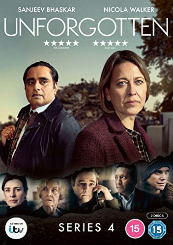 Unforgotten Series 4 DVD cover with Sanjeev Bhaskar and Nicola Walker.