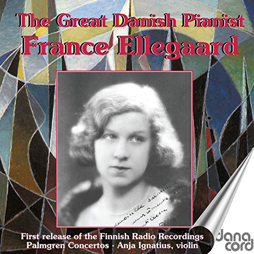 CD cover featuring a black and white portrait of pianist France Ellegaard.