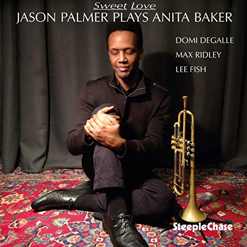 CD cover featuring Jason Palmer with a trumpet, kneeling on carpet.