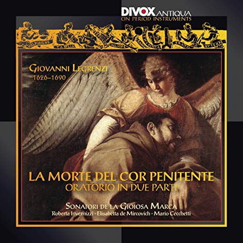 CD cover: angel supporting a penitent, baroque painting style.