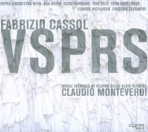 "CD album cover with 'VSPRS' in large letters on a crumpled paper background."