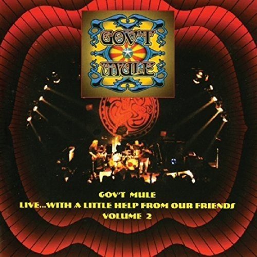 "CD cover featuring a band performing on stage with red, wavy design."