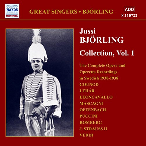 CD cover for Jussi Bjorling's "The Collection, Vol. 1" with portrait.