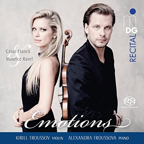 CD cover featuring violinist and pianist, Kirill and Alexandra Troussov.
