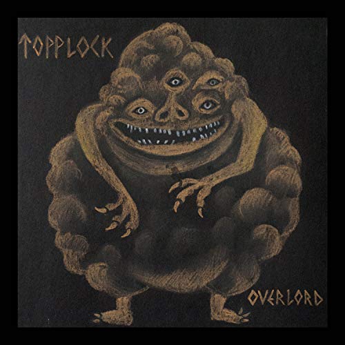Brown, textured illustration of a monstrous figure with multiple eyes and a grin.