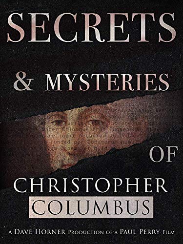 DVD cover with a faded image of Christopher Columbus on a black background.