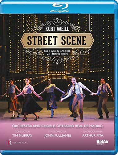 Blue-ray case cover for "Street Scene" featuring dancers performing on stage under bright lights.